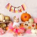 TUTOTU Our Little Pumpkin 1st One High Chair Banner Yellow Autumn Fall by Deal US