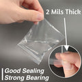 Aubeco 400pcs Clear 3x4in 2mil Plastic Jewelry Zip Bags Resealable by Deal US