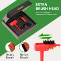Joooones Mini Golf Brush Nylon Brass Bristles Retractable Keychain Red by Deal US