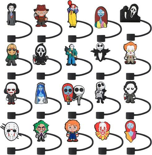 CovCap Compatible Stanley 30&40oz Tumbler Halloween Silicone Straw Covers 10pcs by Deal US