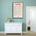 I LOVE YOU Taylor Swift Lyrics Poster Canvas Wall Art 12x18in 30x45cm by Deal US