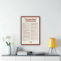 I LOVE YOU Taylor Swift Lyrics Poster Canvas Wall Art 12x18in 30x45cm by Deal US