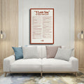 I LOVE YOU Taylor Swift Lyrics Poster Canvas Wall Art 12x18in 30x45cm by Deal US