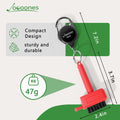 Joooones Mini Golf Brush Nylon Brass Bristles Retractable Keychain Red by Deal US