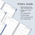 Blue Sky 2025 Weekly Monthly Planner Calendar 5x8 Flexible Cover Wirebound by Deal US