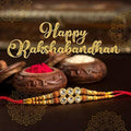Raksha Bandhan Rakhi Set Kundan Bracelets for Brother & Bhabhi Red 2pcs by Deal US