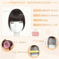 WZNBBOY Synthetic Clip in Bangs Hair Extensions Brown Black Wispy Fringe by Deal US