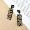 Fuqimanman2020 Acrylic Game Day Sports Letter Dangle Earrings Colorful by Deal US