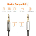 [Like New] Amazon Basics 3.5mm Auxiliary Audio Cable Gold-Plated Plugs 8ft Black by Deal US