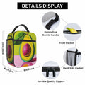 cromcu Avocado Insulated Lunch Box Pink Reusable Cooler 1.37L Polyester by Deal US