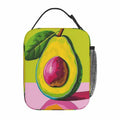 cromcu Avocado Insulated Lunch Box Pink Reusable Cooler 1.37L Polyester by Deal US