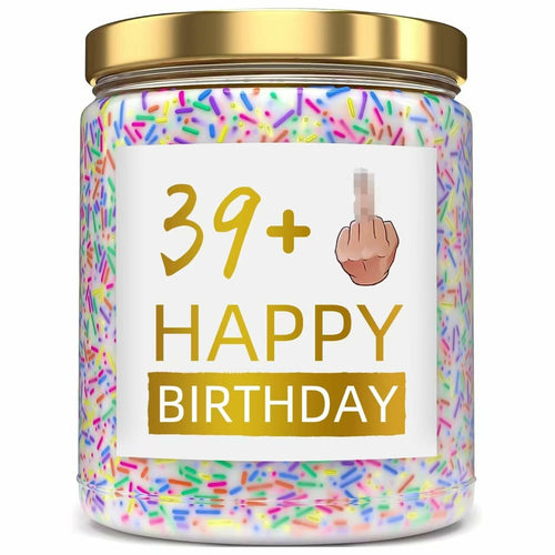 XIZIDA Funny 40th Birthday Candle Lavender Scented Soy Wax 9oz Glass Gift by Deal US