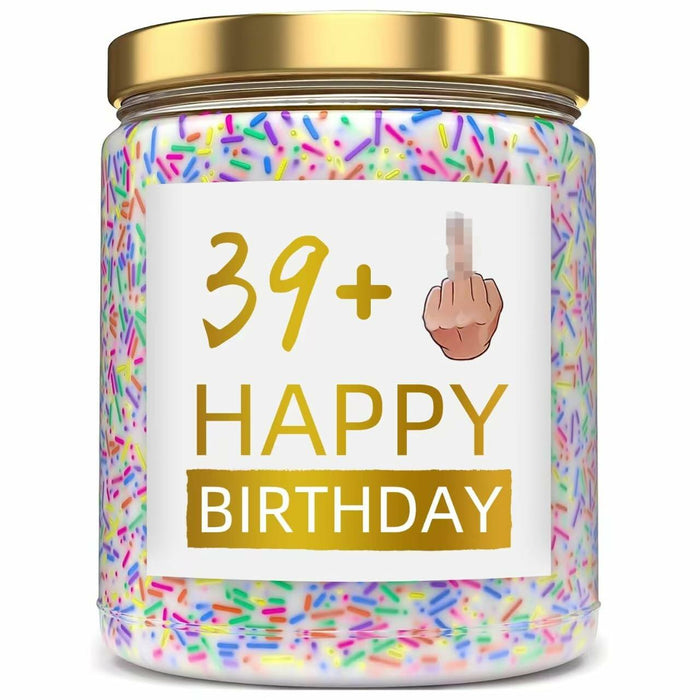 XIZIDA Funny 40th Birthday Candle Lavender Scented Soy Wax 9oz Glass Gift by Deal US