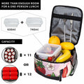 cromcu Avocado Insulated Lunch Box Pink Reusable Cooler 1.37L Polyester by Deal US