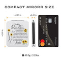 Gtizry To My Daughter PU Leather Compact Makeup Mirror Double-Sided Jz Color by Deal US