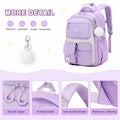 Scothen 4pcs Girls School Backpack Set Lunch Bag & Bottle Back to School by Deal US