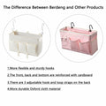 Berdeng Bedside Organizer Caddy 3 Pockets Mesh Side Pocket Gray 2 Pack by Deal US