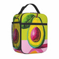 cromcu Avocado Insulated Lunch Box Pink Reusable Cooler 1.37L Polyester by Deal US