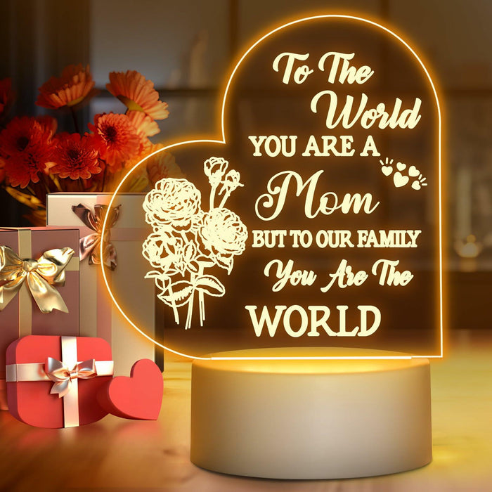 Winzwon Personalized Acrylic Night Light for Mom White Room Decor by Deal US
