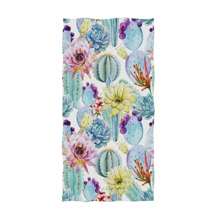 Naanle Tropical Blooming Cactus Guest Hand Towels Leaves Pattern 16x30 Inch by Deal US
