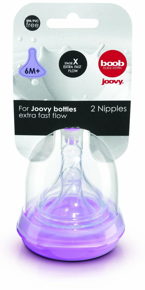 [Like New] Joovy Boob Nipples X-Cut Clear 2 Count Extra Fast Flow Compatible by Deal US