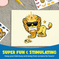 PartyNow Safari Animals Stickers 24-Pack Multicolor Waterproof Paper Kids by Deal US