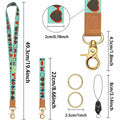 Concert Accessory Set 2-Piece Keychain&Lanyard Lips Guitar Butterfly 13 Graphics by Deal US