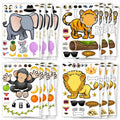 PartyNow Safari Animals Stickers 24-Pack Multicolor Waterproof Paper Kids by Deal US