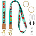 Concert Accessory Set 2-Piece Keychain&Lanyard Lips Guitar Butterfly 13 Graphics by Deal US