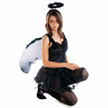 UNIME 2 Pack Feather Angel Halo Headbands Black 14x11.5cm Halloween by Deal US