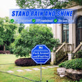 Shawgge FAFO Security Yard Sign with Stake Blue Metal Property Decor by Deal US