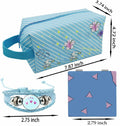 LOYEJEGL Foldable Travel Cosmetic Makeup Bag Blue PU by Deal US
