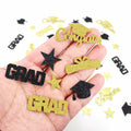 Vofrise 200pcs Blue Gold 2025 Graduation Confetti Cap Star Table Decor by Deal US