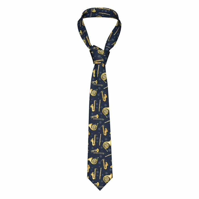 Yrassio Musical Instruments Tie Trumpet Saxophone Novelty Skinny Necktie by Deal US