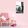 Retro Black & White Woman Wall Art Miami Beach Aesthetic Canvas Print 8x10 by Deal US