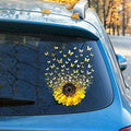 Generic Sunflower Flowers Clear Vinyl Car Window Sticker Decal 6x9in Yellow by Deal US