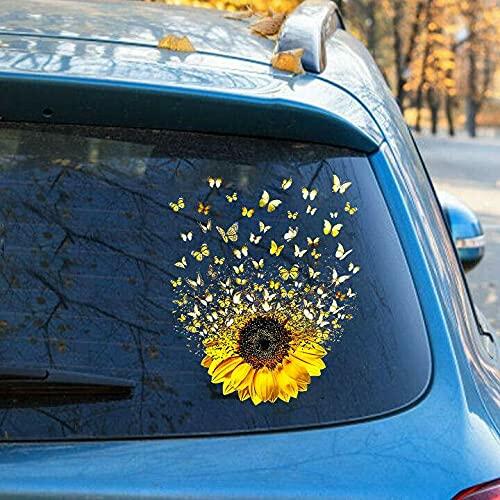 Generic Sunflower Flowers Clear Vinyl Car Window Sticker Decal 6x9in Yellow by Deal US