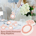 AYINOBY 50 Pcs Glitter Rose Gold Diamond Ring Paper Napkins Pink Wedding by Deal US