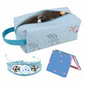 LOYEJEGL Foldable Travel Cosmetic Makeup Bag Blue PU by Deal US