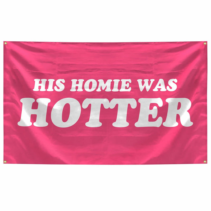BanBE Fun His Homie Was Hotter Tapestry 3x5 ft Red Polyester Indoor Outdoor by Deal US