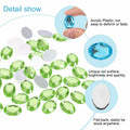 Uxcell 500pcs Oval Flatback Acrylic Rhinestones 18x13mm Light Green by Deal US