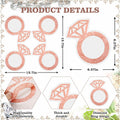 AYINOBY 50 Pcs Glitter Rose Gold Diamond Ring Paper Napkins Pink Wedding by Deal US