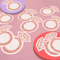 AYINOBY 50 Pcs Glitter Rose Gold Diamond Ring Paper Napkins Pink Wedding by Deal US