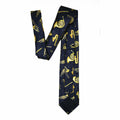 Yrassio Musical Instruments Tie Trumpet Saxophone Novelty Skinny Necktie by Deal US