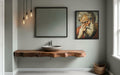 Aj decor Michelangelo Bathroom Wall Art Print Poster 8x10 Unframed by Deal US