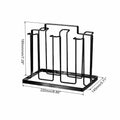 uxcell Cup Drying Rack Foldable Stainless Steel 220x185mm 6 Cups Black by Deal US