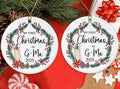 AnhTram97 My First Christmas As G-Ma 2025 Ornament Ceramic White Both Sides by Deal US