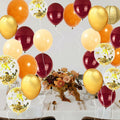 Qian's Party Fall Balloons 25pcs Burgundy Orange Gold Confetti Vintage by Deal US