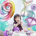 SINBEE Mermaid Foil Number Balloon 40in #9 Birthday Decoration Girls by Deal US