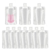 YAIKOAI 10 Pack 100ML Refillable Squeeze Pouches Matte Translucent Travel